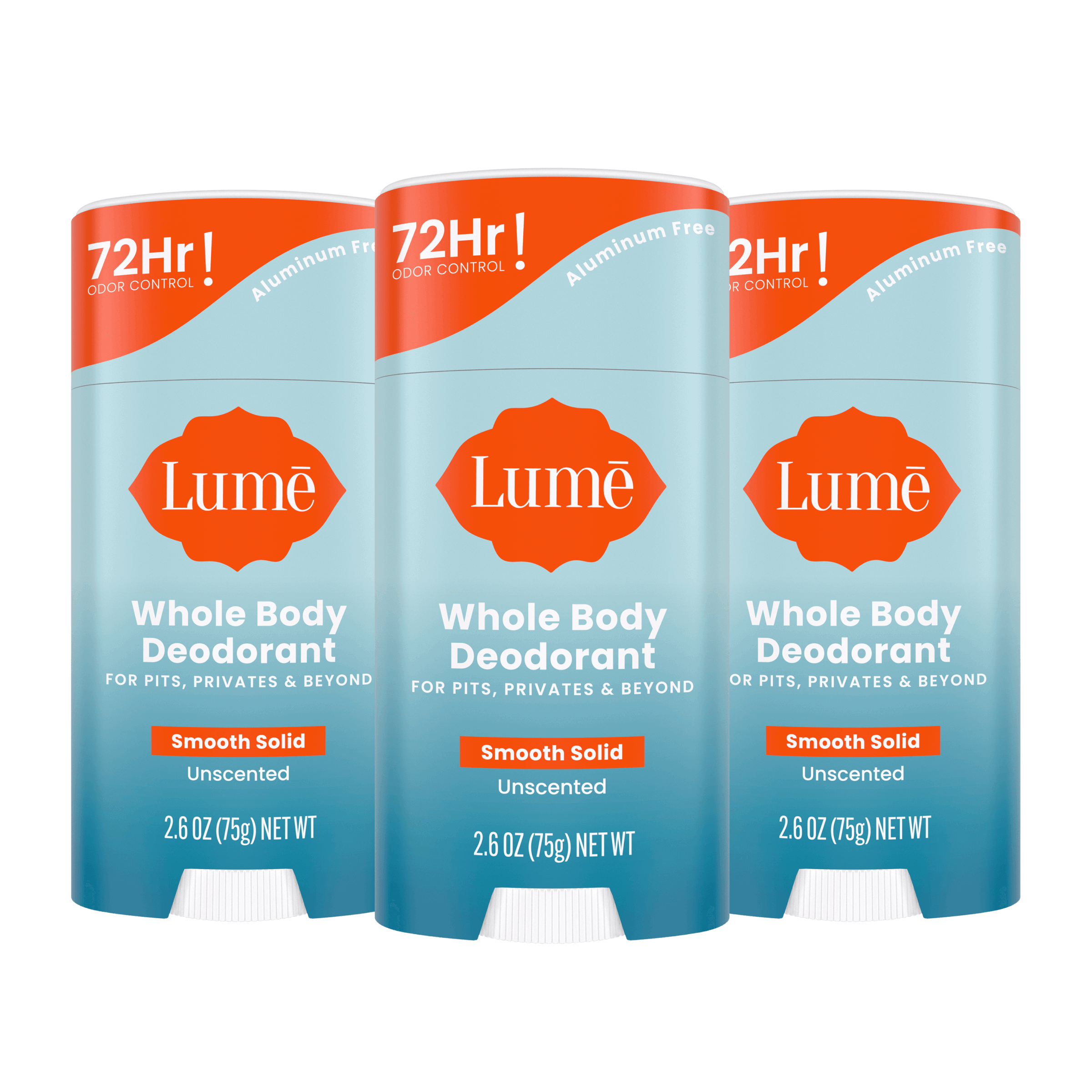 3 blue unscented stick deodorants