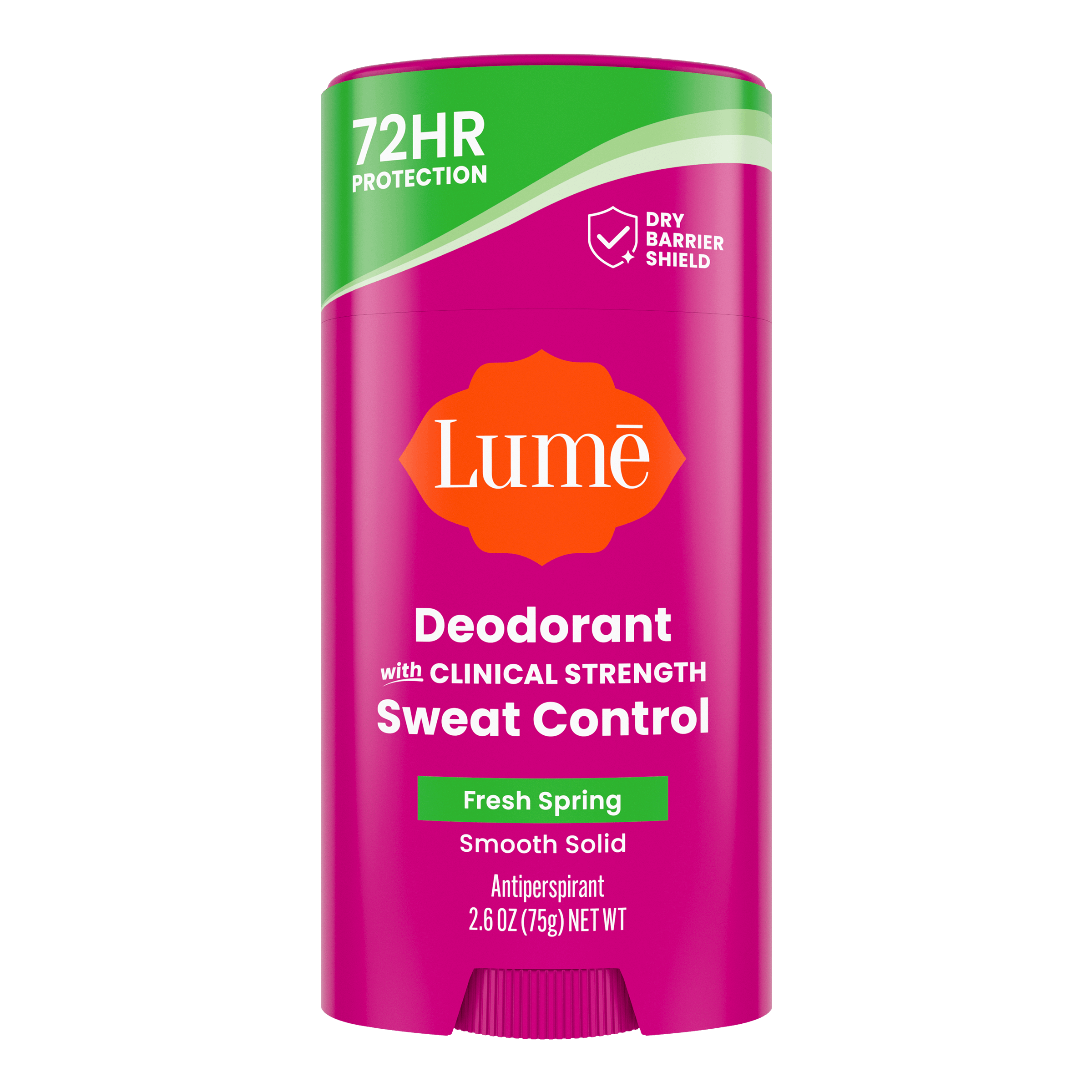 A stick of Lume deodorant plus sweat control in the scent Fresh Spring