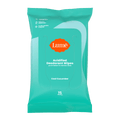 Aqua-green pack of 15 count Lume cool cucumber deodorant wipes against a white background