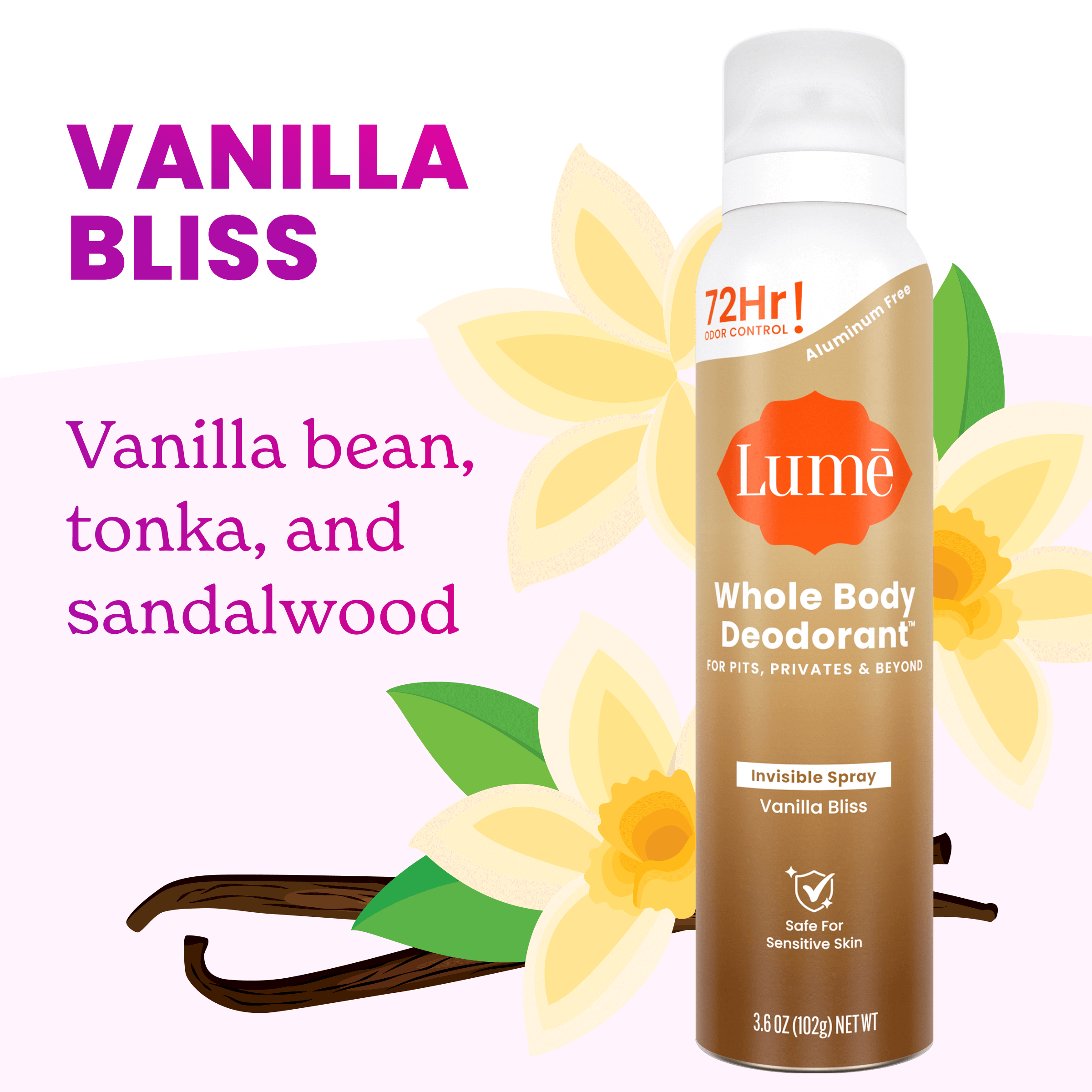 Vanilla Bliss | Aluminum Free Spray Deo